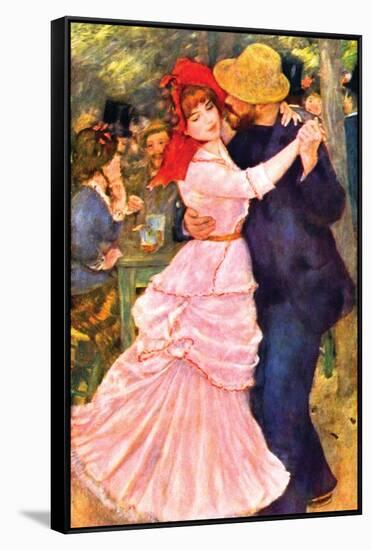 Dance in Bougival (Detail)-Pierre-Auguste Renoir-Framed Stretched Canvas