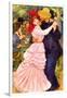 Dance In Bougival (Detail)-Pierre-Auguste Renoir-Framed Art Print