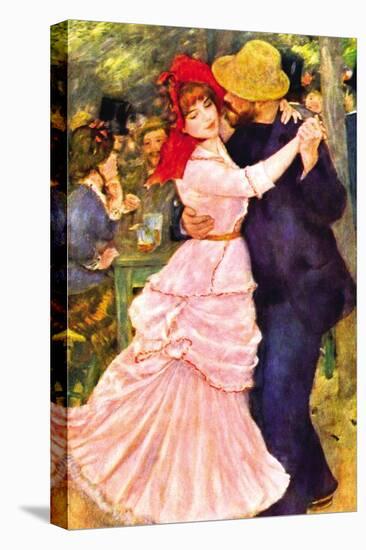 Dance In Bougival (Detail)-Pierre-Auguste Renoir-Stretched Canvas