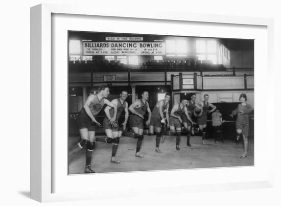 Dance Lessons for the Palace Club Basketball Team-null-Framed Premium Giclee Print