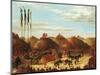 Dance of Buffalo at Mandan Okipa Ceremony-George Catlin-Mounted Giclee Print