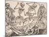 Dance of Death (From the Schedel's Chronicle of the Worl)-Michael Wolgemut-Mounted Giclee Print