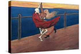 Dance of Death Par Simberg, Hugo (1873-1917), 1899 - Oil on Canvas, 26X36 - Private Collection-Hugo Simberg-Stretched Canvas
