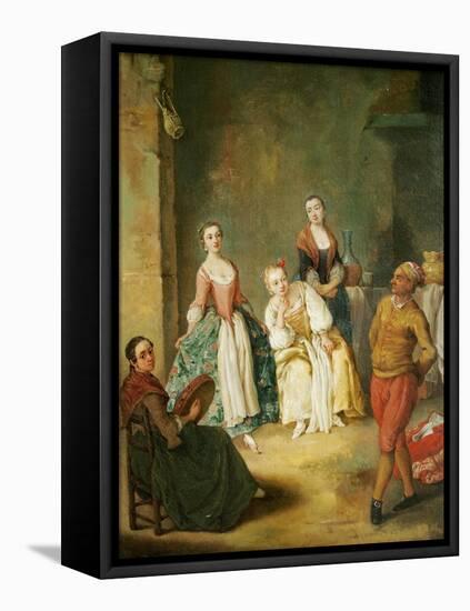 Dance of Furlana-Pietro Longhi-Framed Stretched Canvas