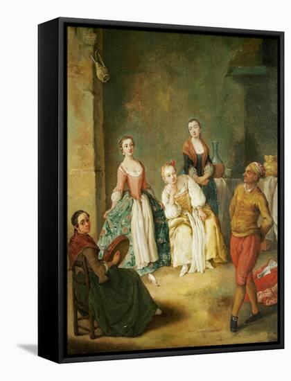 Dance of Furlana-Pietro Longhi-Framed Stretched Canvas