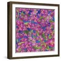 Dance Of Love- Pink Flowers Repeat-Carissa Luminess-Framed Giclee Print