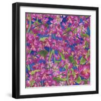 Dance Of Love- Pink Flowers Repeat-Carissa Luminess-Framed Giclee Print