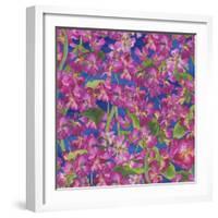 Dance Of Love- Pink Flowers Repeat-Carissa Luminess-Framed Giclee Print