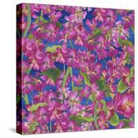 Dance Of Love- Pink Flowers Repeat-Carissa Luminess-Stretched Canvas