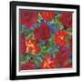 Dance Of Love- Roses & Zinnias-Carissa Luminess-Framed Giclee Print