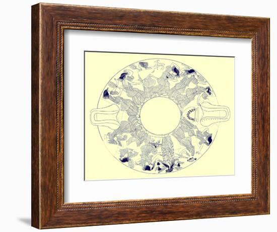 Dance of Maenads to Dionysos, Illustration from 'Greek Vase Paintings'-English-Framed Giclee Print