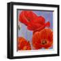 Dance of Poppies I-Luca Villa-Framed Art Print