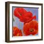 Dance of Poppies I-Luca Villa-Framed Art Print