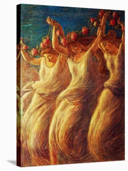 Dance of Rose, 1908-Gaetano Previati-Stretched Canvas