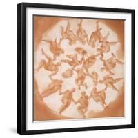 Dance of the Hours and Three Putti with Cornucopiae-Francesco Primaticcio-Framed Giclee Print