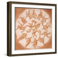 Dance of the Hours and Three Putti with Cornucopiae-Francesco Primaticcio-Framed Giclee Print