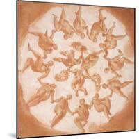 Dance of the Hours and Three Putti with Cornucopiae-Francesco Primaticcio-Mounted Giclee Print