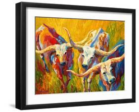 Dance Of The Longhorns-Marion Rose-Framed Giclee Print