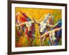 Dance Of The Longhorns-Marion Rose-Framed Giclee Print