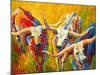 Dance Of The Longhorns-Marion Rose-Mounted Giclee Print