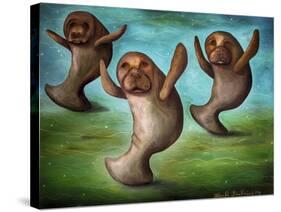 Dance of the Manatees-Leah Saulnier-Stretched Canvas