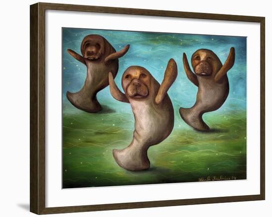 Dance of the Manatees-Leah Saulnier-Framed Giclee Print