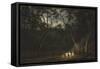 Dance of the Natives of Van Diemen's Land, Moonlight-John Glover-Framed Stretched Canvas