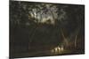 Dance of the Natives of Van Diemen's Land, Moonlight-John Glover-Mounted Giclee Print