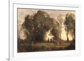 Dance of the Nymphs-Jean-Baptiste-Camille Corot-Framed Art Print