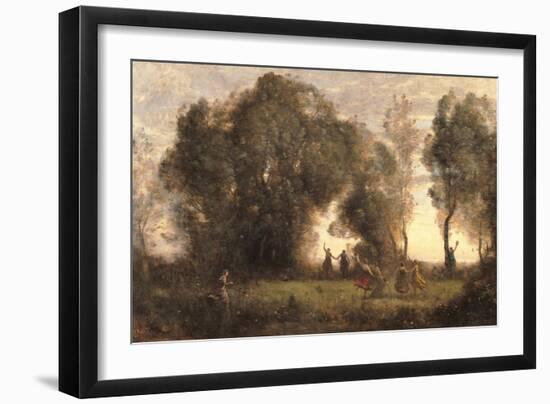 Dance of the Nymphs-Jean-Baptiste-Camille Corot-Framed Art Print