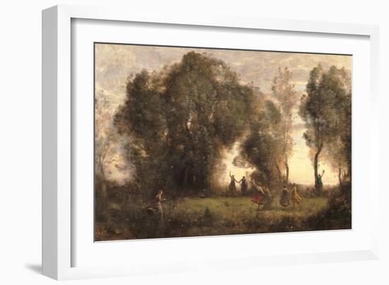 Dance of the Nymphs-Jean-Baptiste-Camille Corot-Framed Art Print