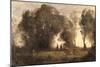 Dance of the Nymphs-Jean-Baptiste-Camille Corot-Mounted Art Print