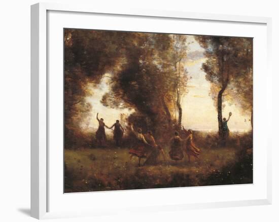 Dance of the Nymphs-Jean-Baptiste-Camille Corot-Framed Art Print