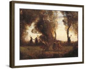 Dance of the Nymphs-Jean-Baptiste-Camille Corot-Framed Art Print