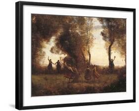 Dance of the Nymphs-Jean-Baptiste-Camille Corot-Framed Art Print