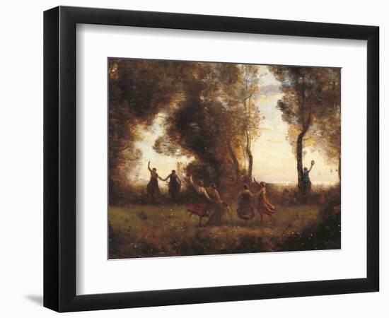 Dance of the Nymphs-Jean-Baptiste-Camille Corot-Framed Art Print