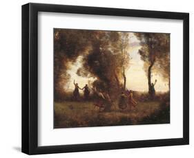 Dance of the Nymphs-Jean-Baptiste-Camille Corot-Framed Art Print