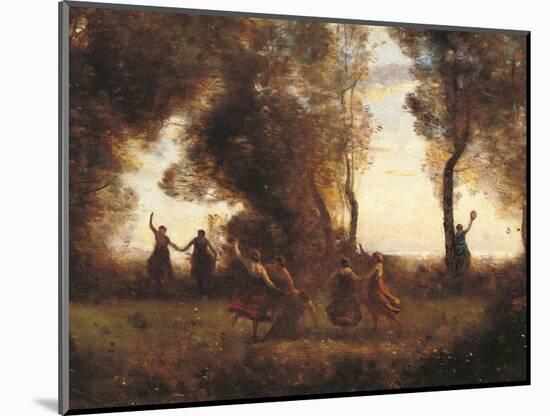 Dance of the Nymphs-Jean-Baptiste-Camille Corot-Mounted Art Print