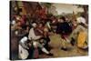 Dance of the Peasants - Detail-Pieter Breughel the Elder-Stretched Canvas