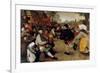 Dance of the Peasants - Detail-Pieter Breughel the Elder-Framed Premium Giclee Print