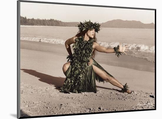 Dance of the Turtle, Hawaiian Hula Dancer-Alan Houghton-Mounted Art Print