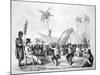 Dance of the Two Children, Hawaii, 19th Century-null-Mounted Giclee Print