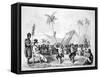 Dance of the Two Children, Hawaii, 19th Century-null-Framed Stretched Canvas