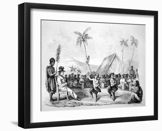 Dance of the Two Children, Hawaii, 19th Century-null-Framed Giclee Print