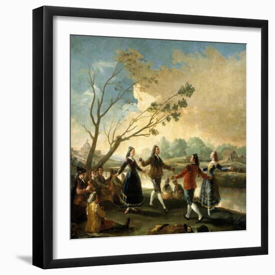 Dance on the Banks of the Manzanares, 1776-1777-Francisco de Goya-Framed Giclee Print