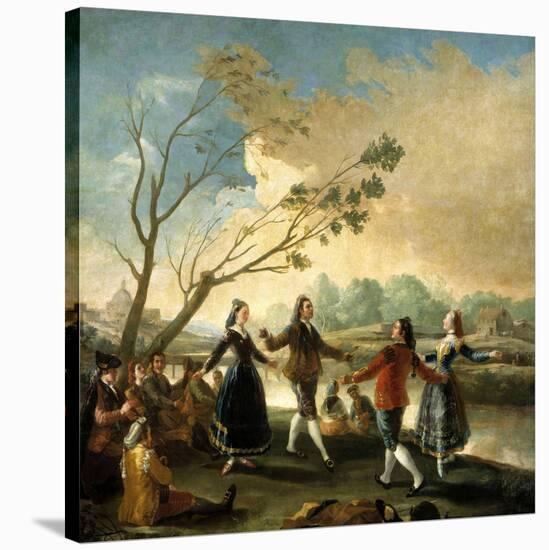 Dance on the Banks of the Manzanares, 1776-1777-Francisco de Goya-Stretched Canvas