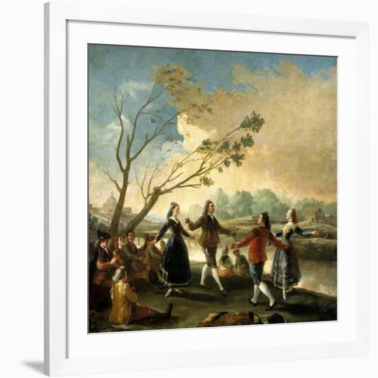 Dance on the Banks of the Manzanares, 1776-1777-Francisco de Goya-Framed Giclee Print