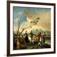 Dance on the Banks of the Manzanares, 1776-1777-Francisco de Goya-Framed Giclee Print