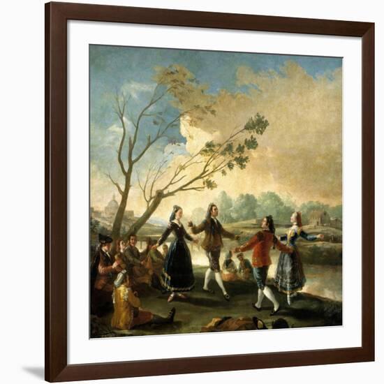 Dance on the Banks of the Manzanares, 1776-1777-Francisco de Goya-Framed Giclee Print