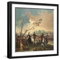 Dance on the Banks of the River Manzanares, 1777-Francisco de Goya-Framed Giclee Print